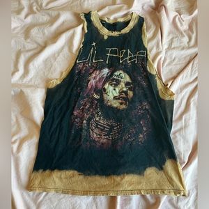 Lil Peep Graphic Tank – Bleach-Dyed | Distressed Sleeveless Tee | One of a Kind